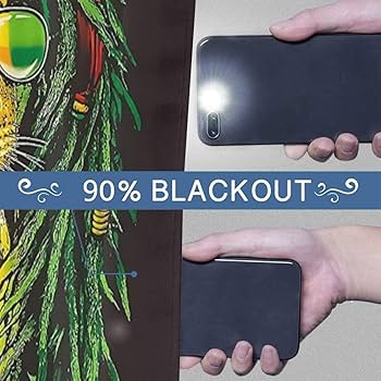 Amazon｜DAOLOWE 遮光カーテン 2枚セット,レゲエラスタライオン